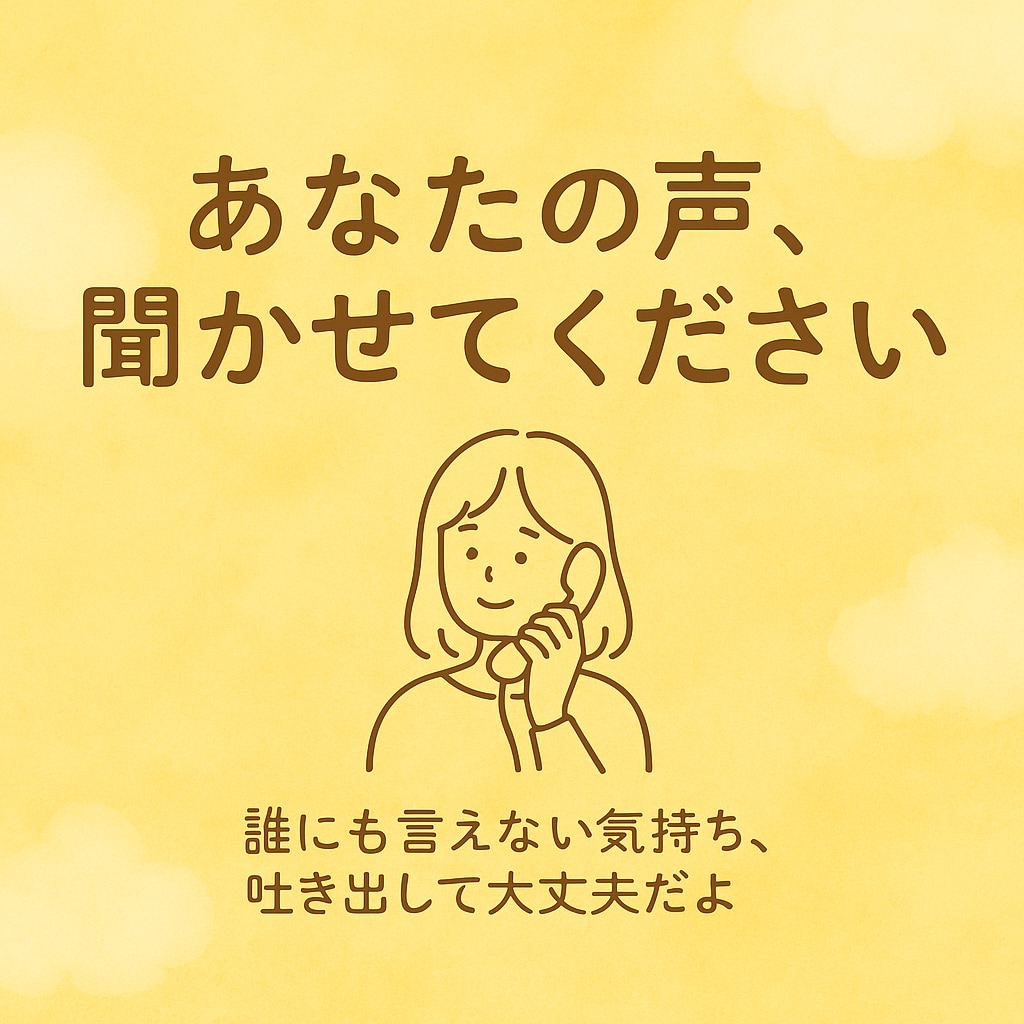 ただ聞いてほしい、に答えます 友達でも家族でもない、“ちょうどいい誰か”を求めているあなた イメージ1