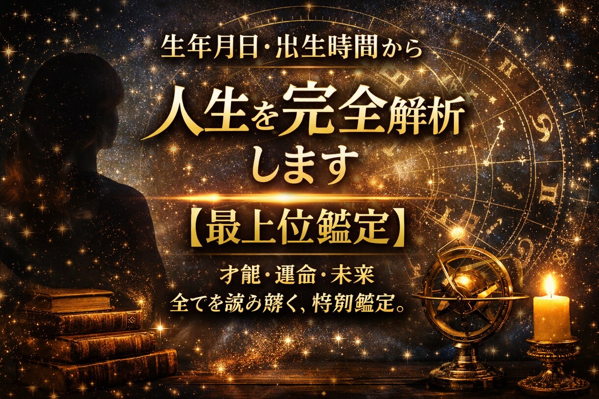 閲覧注意】生年月日・出生時間で人生を完全解析します 軽い気持ちで開くと、後戻りできなくなります。 イメージ1
