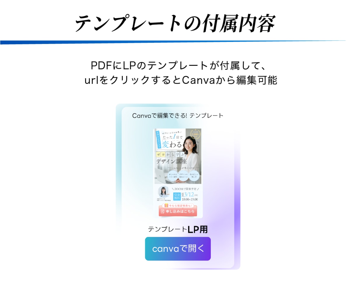 CanvaのLPテンプレートを販売します モバイルファーストLP・自由に編集可能(セミナーver) イメージ4
