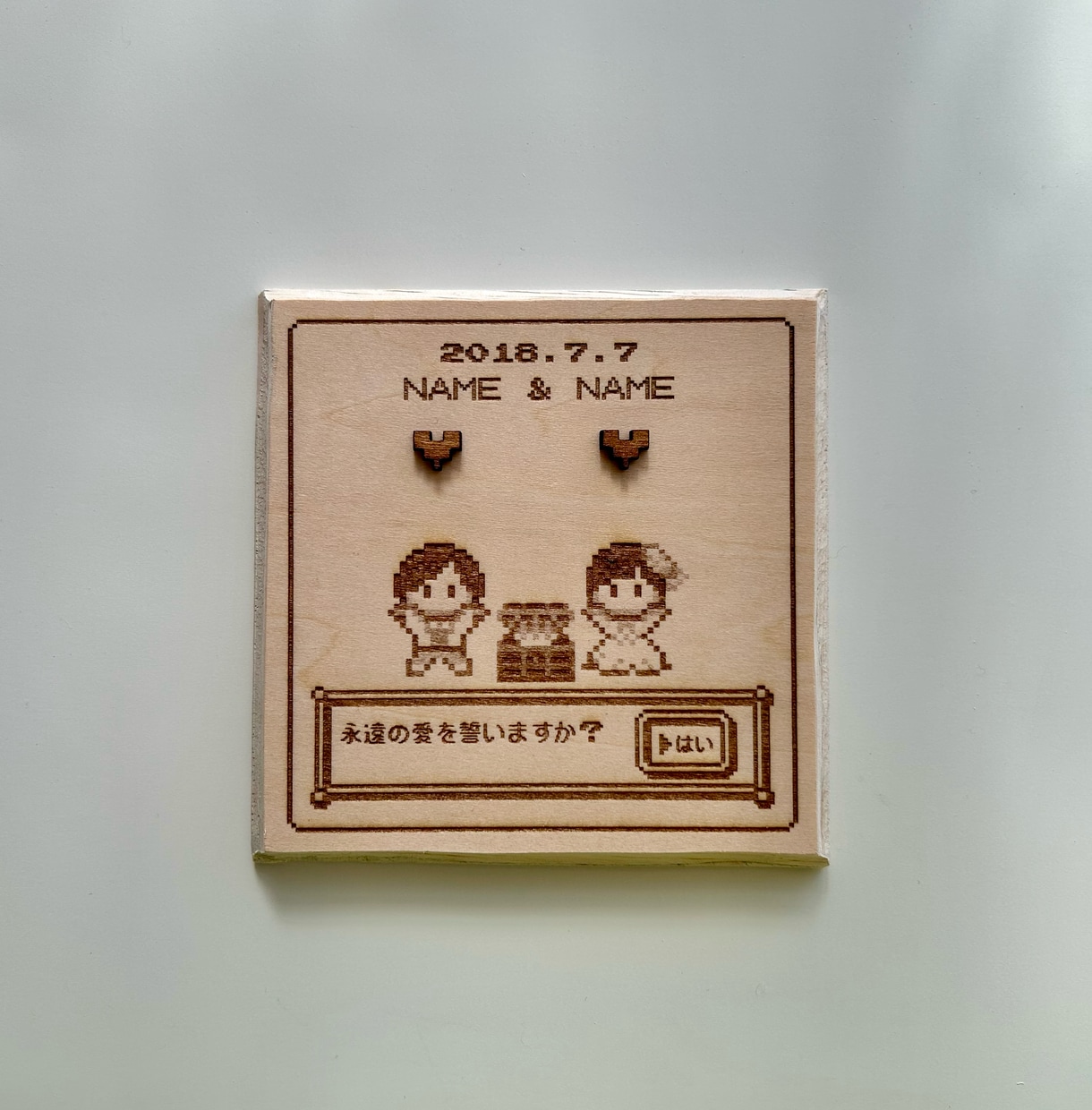 唯一無二！ゲーム風ドット絵リングピロー作ります ✜お二人の可愛いオーダーメイドット絵　結婚式アイテム✜ イメージ2