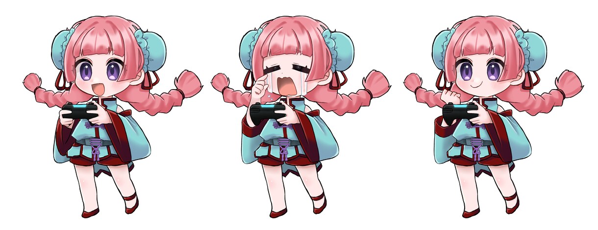 可愛いミニキャライラスト描きます 商用利用OK！通常表情＋2差分まで価格内でお描きします！ イメージ7