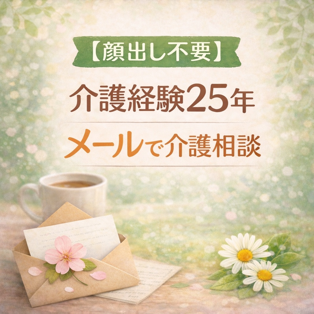 家族介護や認知症の悩みをメールで聞きます 顔出し不要.電話なしで安心して相談できます イメージ1