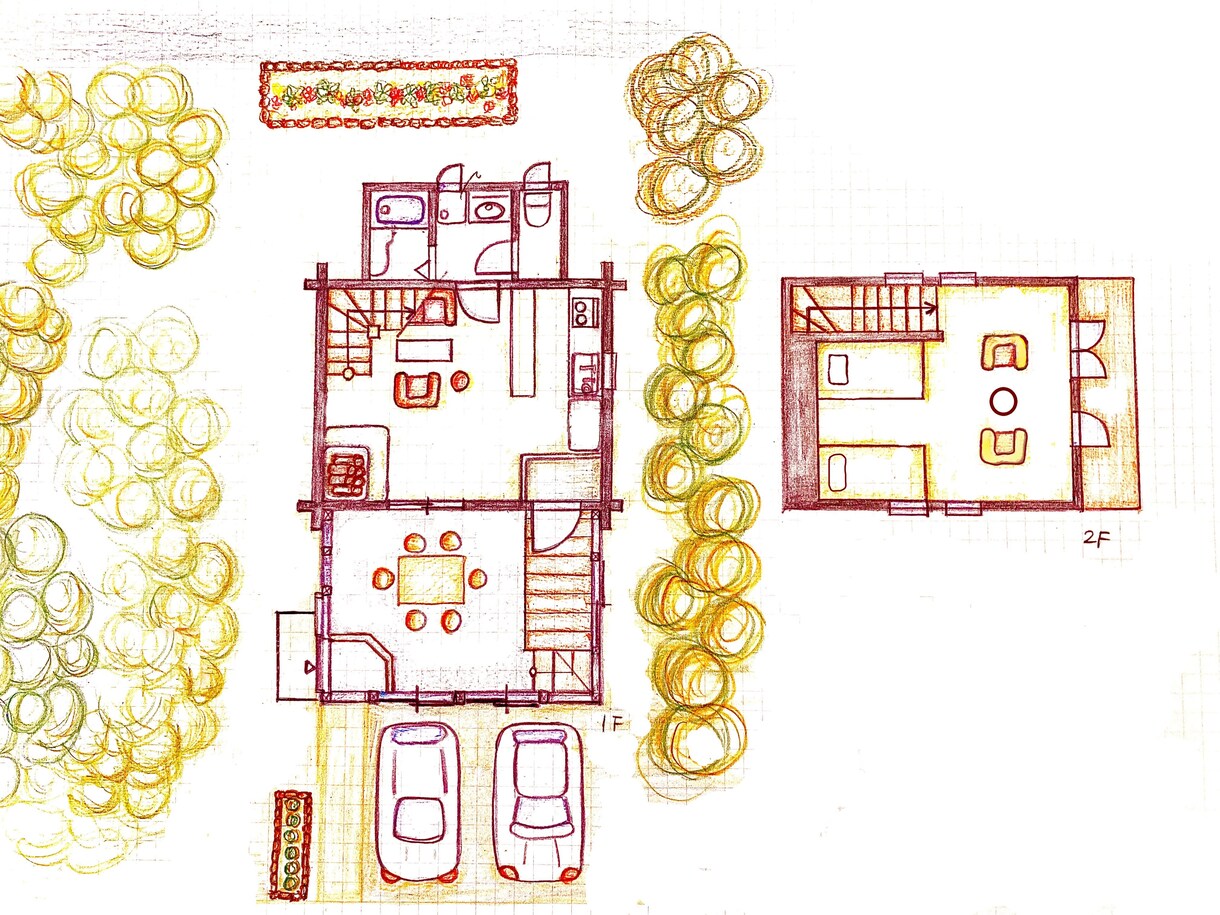 手描き図面で伝えたいとこに強弱をつけます 手描きならではのことを図面に！ イメージ1