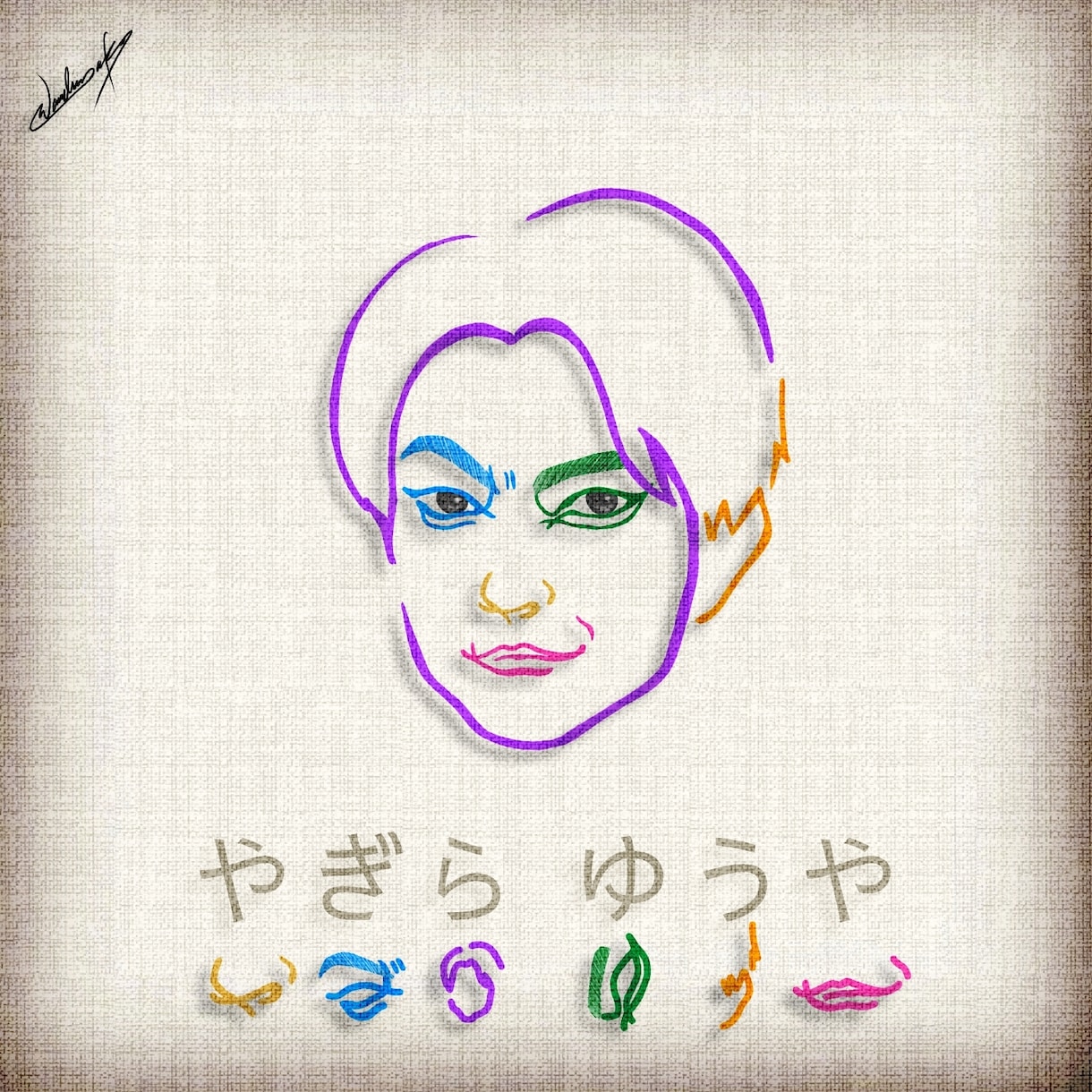 AIには絶対描けない似顔絵を描きます あなたの名前を使ってへのへのもへじを描きます！ イメージ6