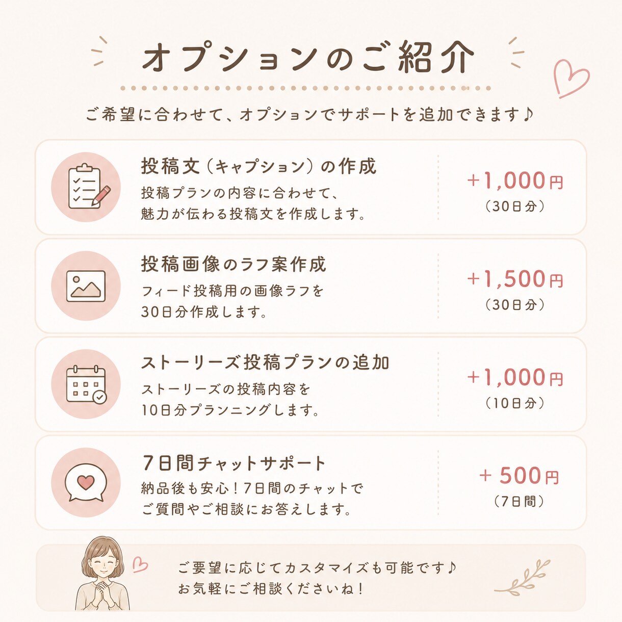 Instagram投稿プランを作成します あなただけの30日分の投稿内容をご提案 イメージ6