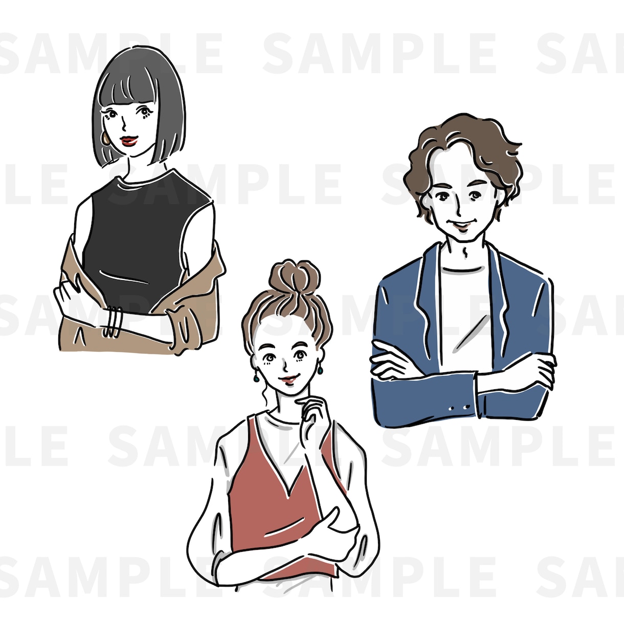 お洒落&伝わる★カットイラスト作成します ビジネス・ファション・美容などシンプルなタッチで形にします！ イメージ8