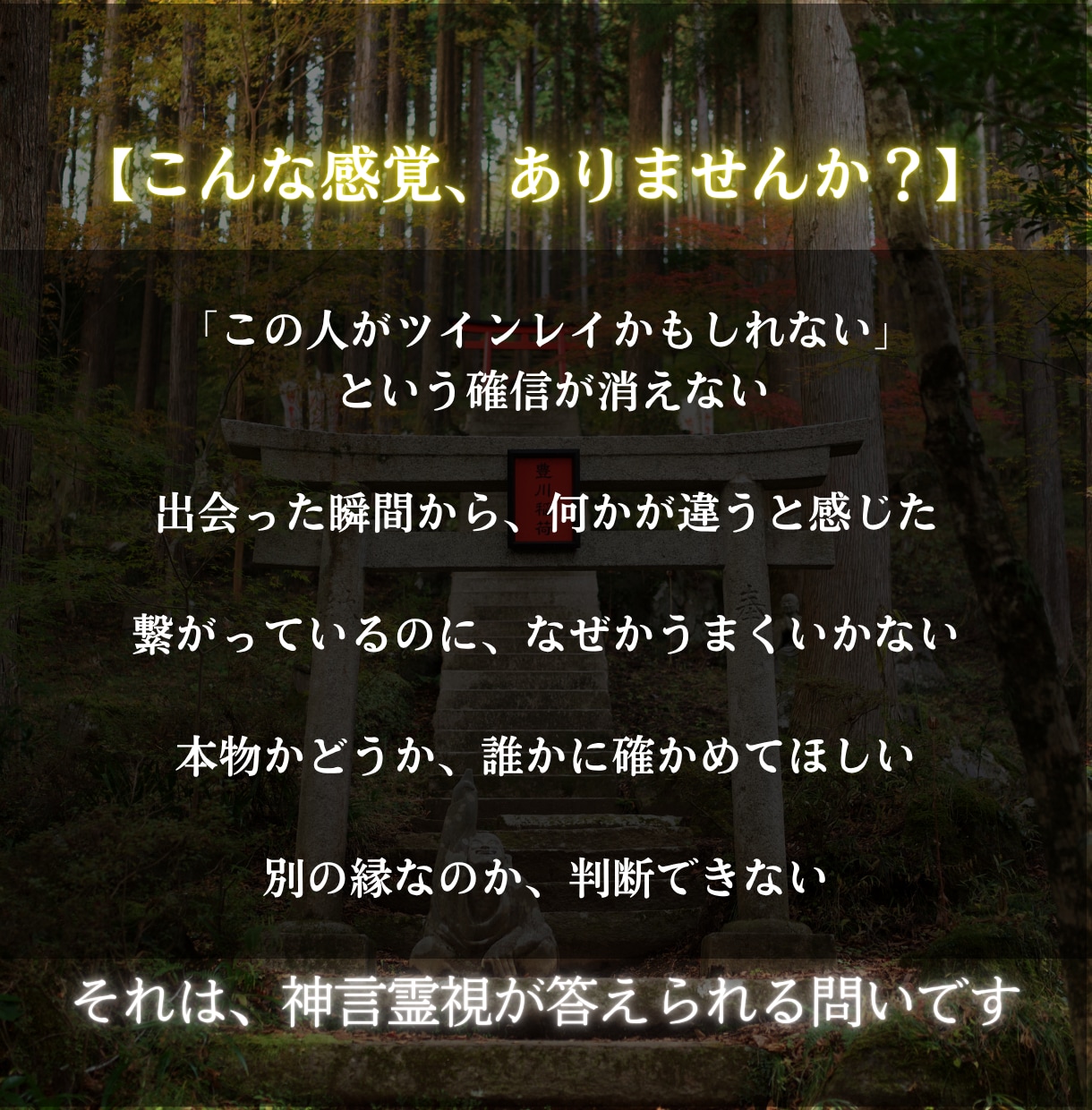 ツインレイ鑑定|苦しさの正体を神言霊視で視ます その苦しさは、本物の縁の証かもしれません イメージ5