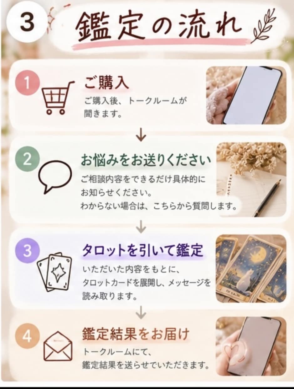 タロットで心のモヤモヤを読み解きます 友達に相談するように、気軽にお話しください イメージ3