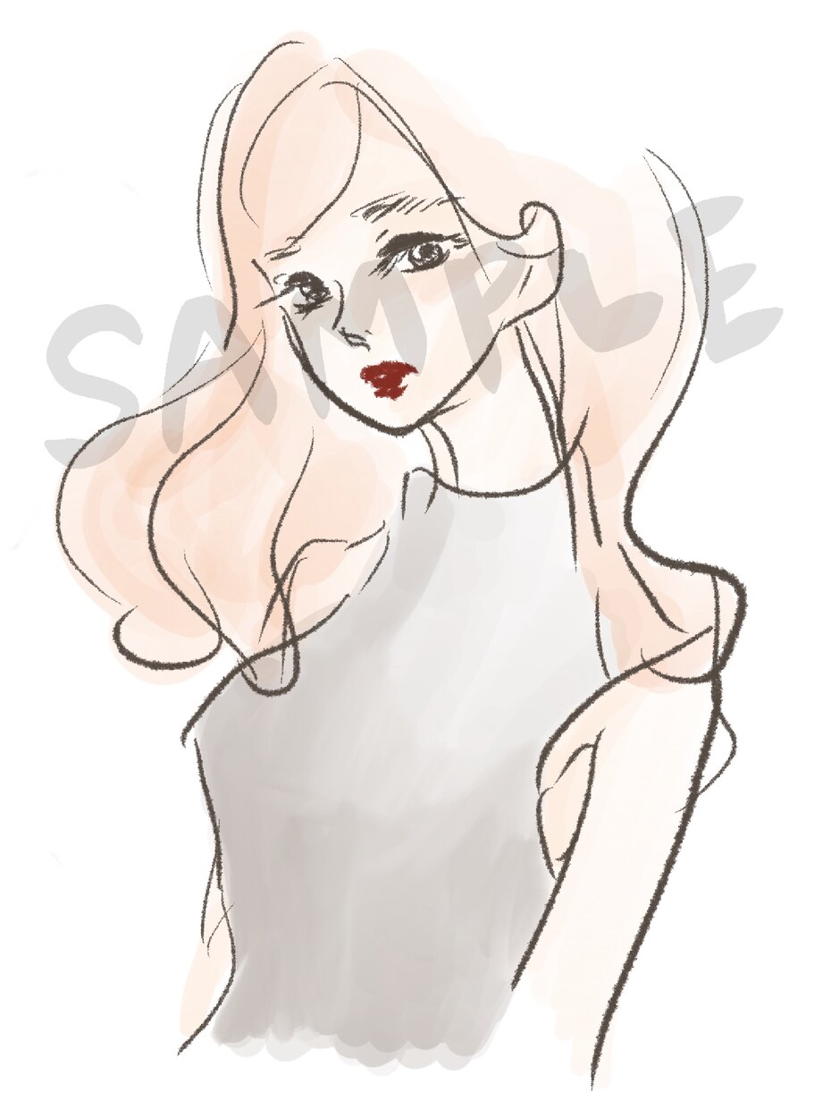 ゆるふわ・オシャレな女の子のイラスト描きます ふんわりしてちょっとオシャレな女の子のイラストが好きな方へ イメージ2