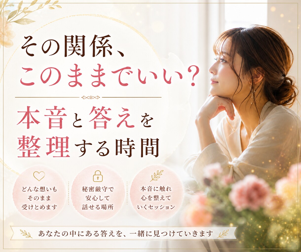 その関係、このままでいい？幸せになる答えを導きます 苦しい関係の中で、あなた自身を置き去りにしないために イメージ2