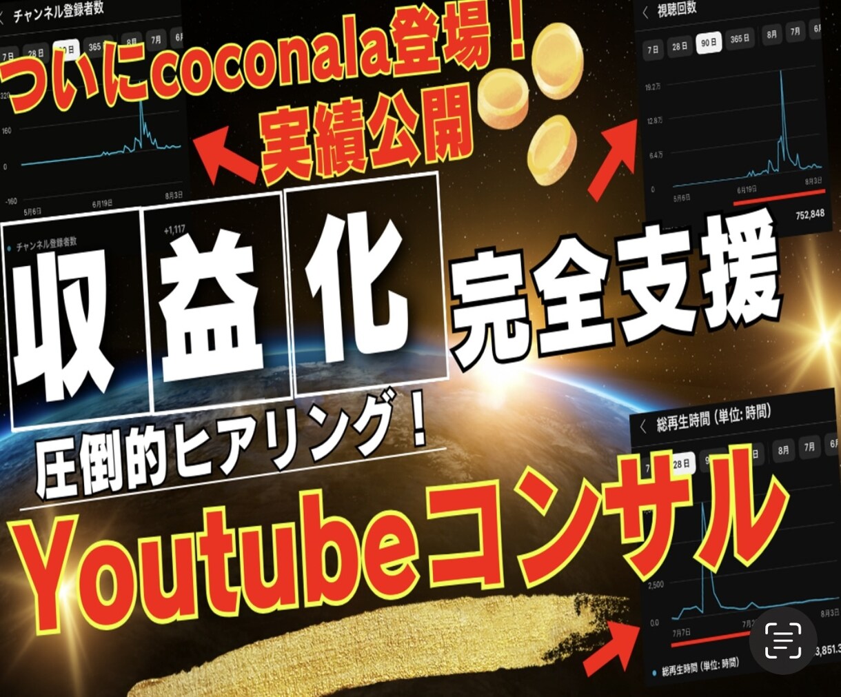 YouTube収益化までの分析アドバイスします 損なことしてませんか？収益化にはコツがあります！ イメージ1