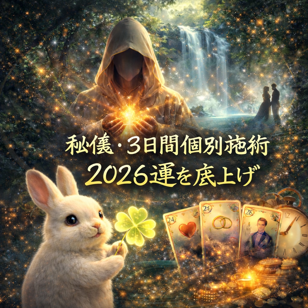 秘儀・3日間個別施術　2026運を底上げします 守護存在様の導きで運の流れを整える― 特別祈祷 ― イメージ1