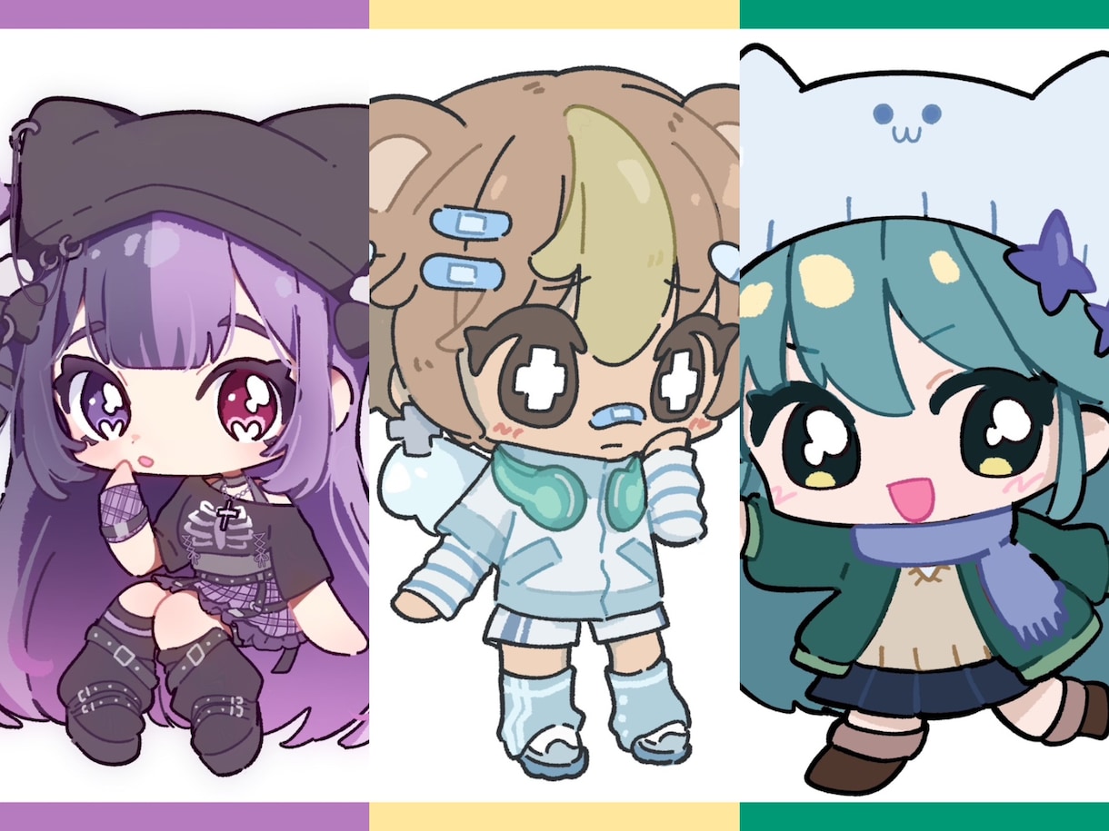 即日納品可能!可愛いミニキャラお描きします グッズやアイコンに可愛いミニキャラを使用しませんか? イメージ1