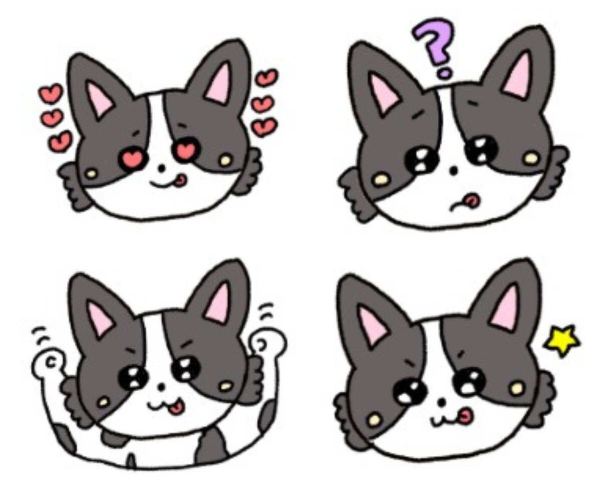 LINEスタンプのようなイラスト描きます かわいい.ゆるい.癒し.わかりやすい/ペット・動物・人物 イメージ1