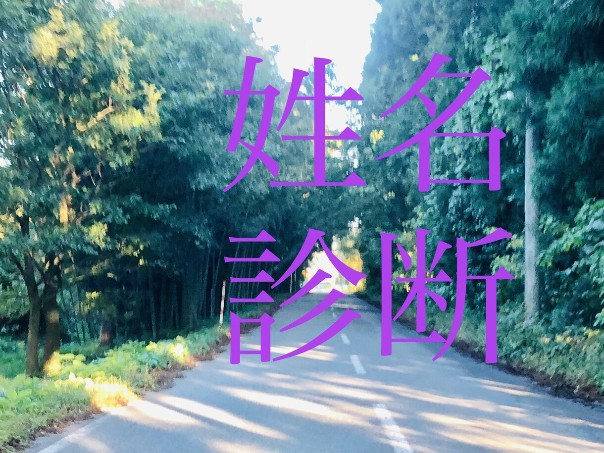 おすすめ！姓名診断いたします 今の運勢・姓が変わった場合の運勢・子供の運勢お教えします イメージ1