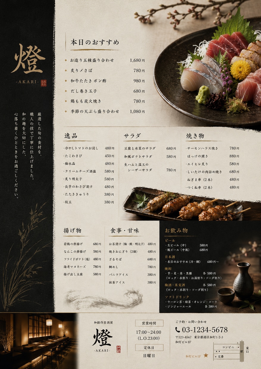 格安！！オシャレで目を引くメニュー表を制作します 美大で学んだデザイン力×短時間で高品質に制作 イメージ4