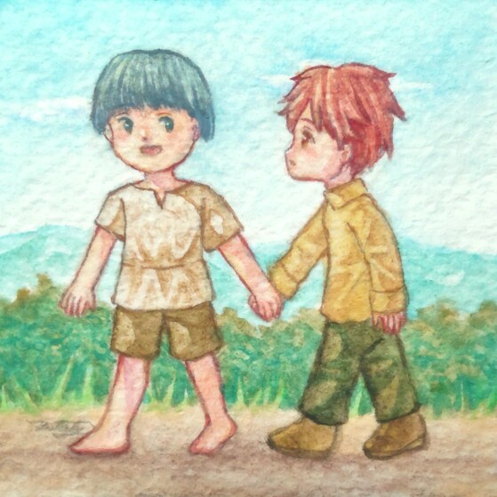 水彩色鉛筆で“ミニ原画”を描きます 絵本のような温かく優しい絵が得意です！ イメージ3