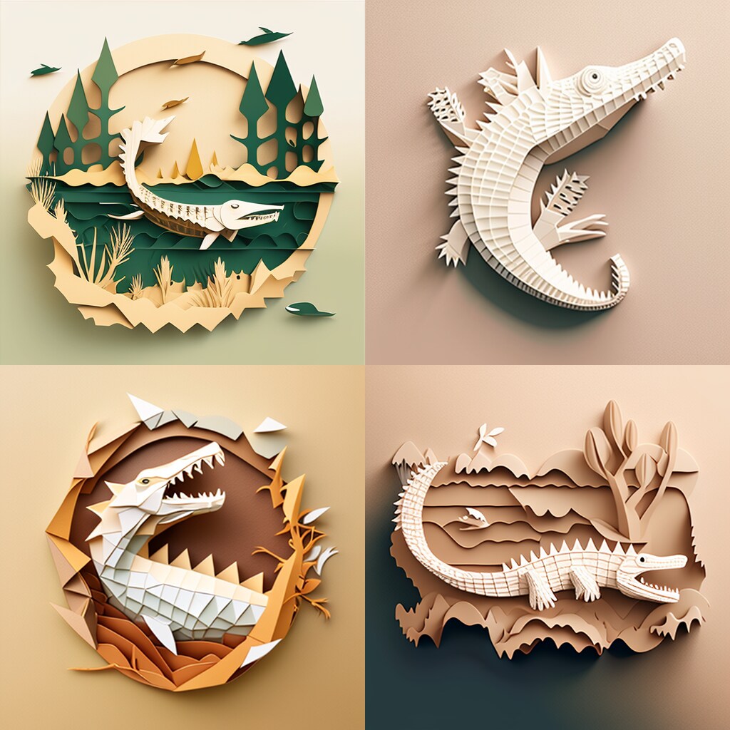 切り絵調のデジタルイラストを作成します 生き物やアルファベットを昇華して唯一無二の物ができます イメージ5