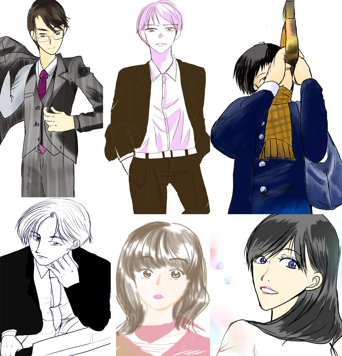 SNSアイコンのイラスト描きます 可愛い、クール、ミニキャラ、男子、女子OK!正方形で描くよ イメージ3