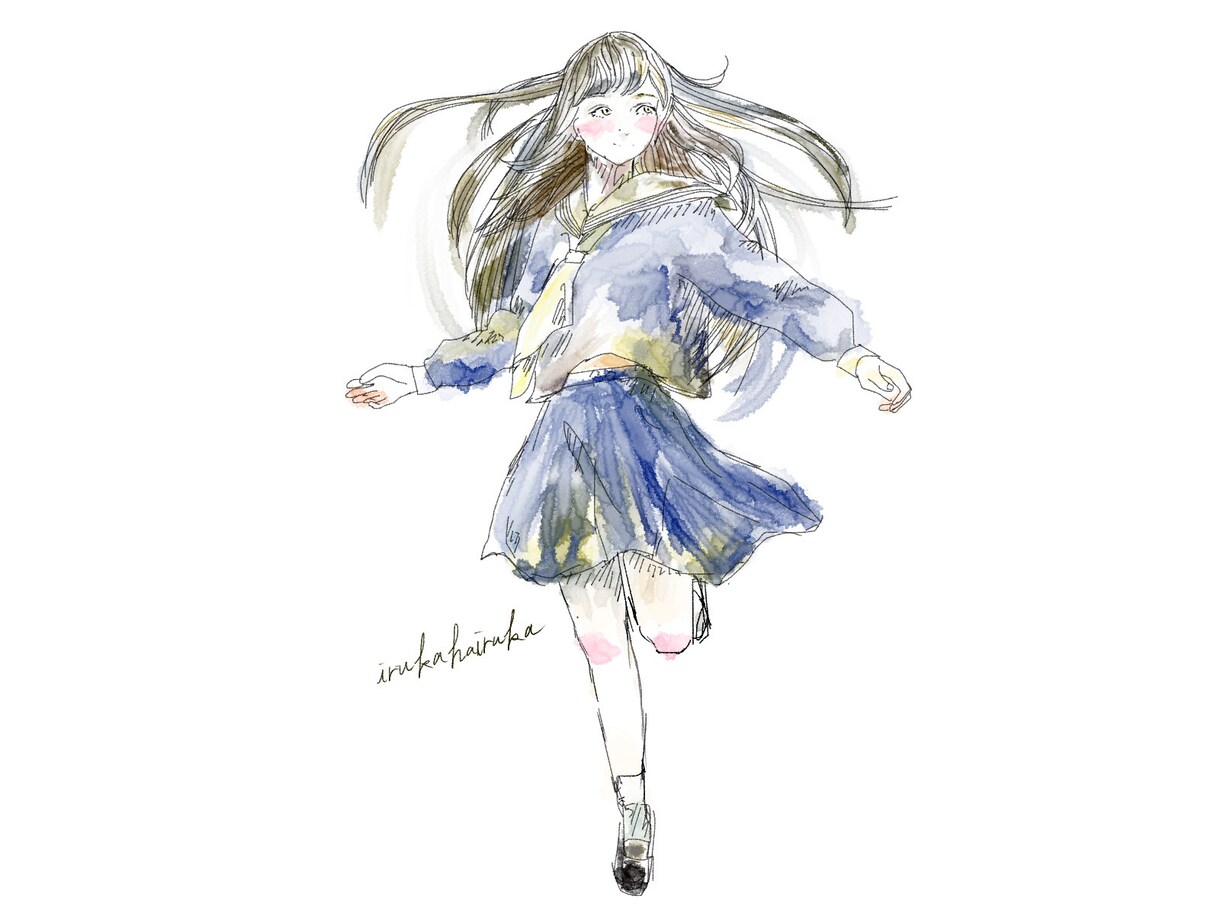 こなれ感のある女の子かきます 水彩風でお届け　おしゃれ感　透明感　好き　必見！ イメージ7