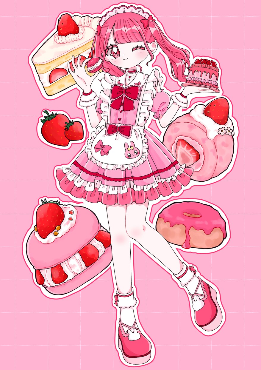 かわいいイラスト描きます 女の子の大好きが詰まったイラスト描きます。 イメージ3