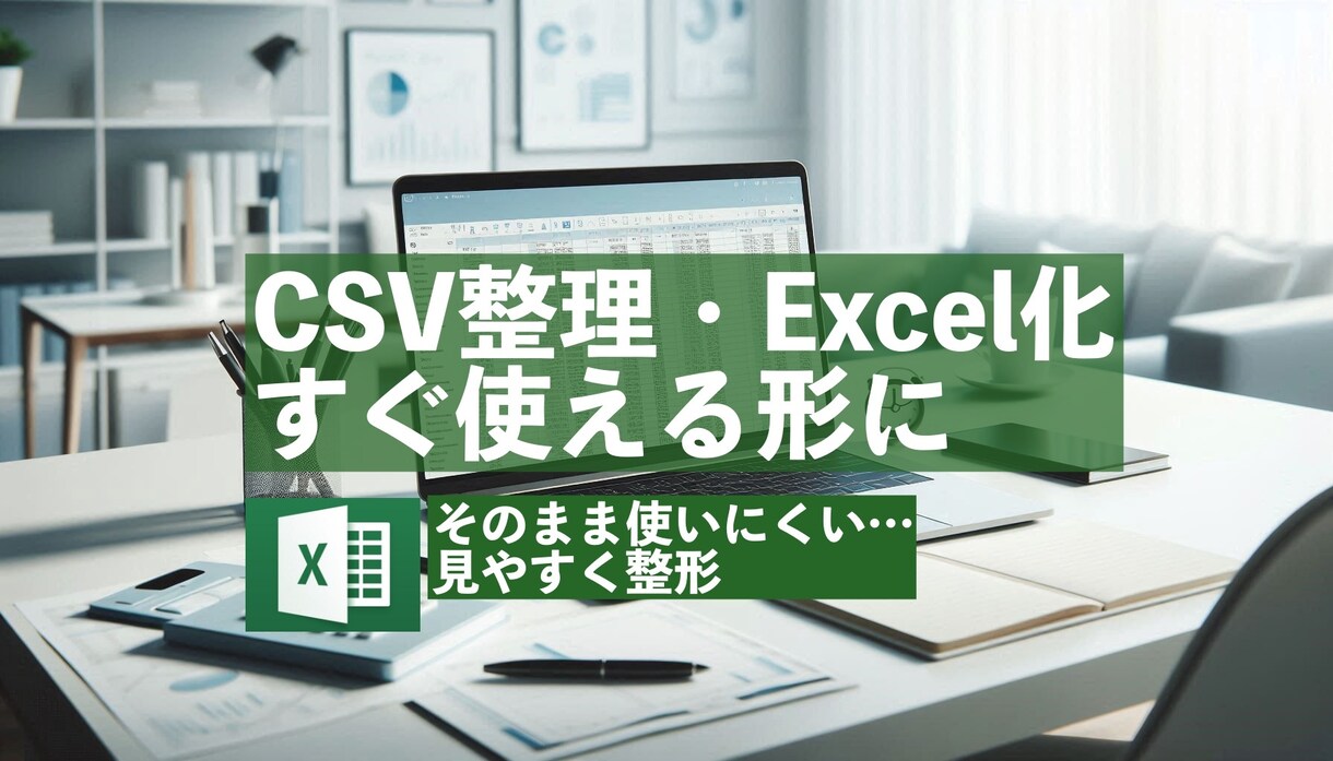 CSVデータを使いやすく整形・Excel化します 見やすく使える形に整理、集計しやすく整形、業務向けに整理 イメージ1