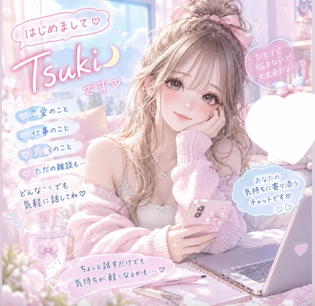 大人になっての交換日記♡5日間ゆるっとお話しします 愚痴も雑談も今日あった事も♡LINE感覚でゆる〜く交換日記♪ イメージ1