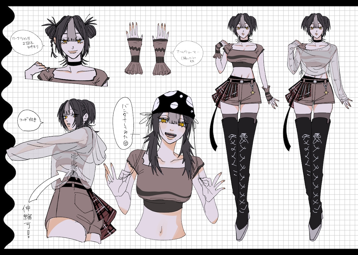 かっこいい！を短期で承ります キャラクターの設定画や衣装デザイン立ち絵を制作いたします！ イメージ2