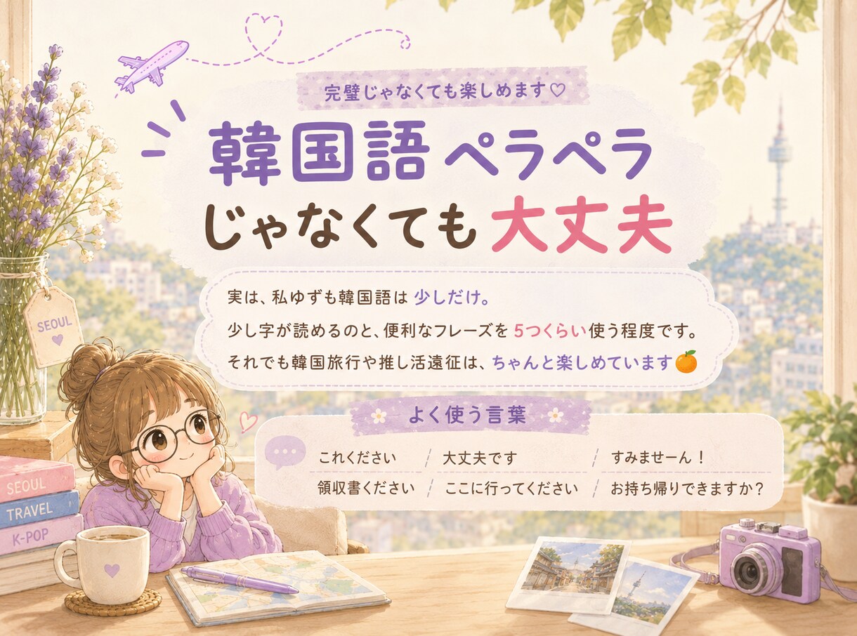 韓国旅行・推し活遠征等を一緒に考えます 行けるかな？を、行けそうかもに変えましょ〜♪ イメージ6