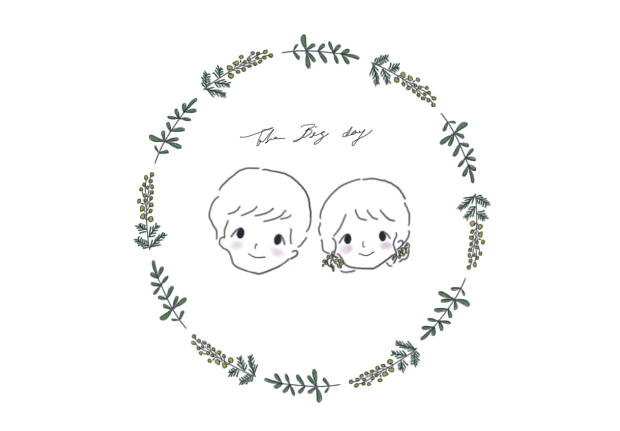 wedding用の似顔絵イラスト描きます 柔らかいタッチでお2人の雰囲気や衣装まで忠実に再現します！ イメージ2