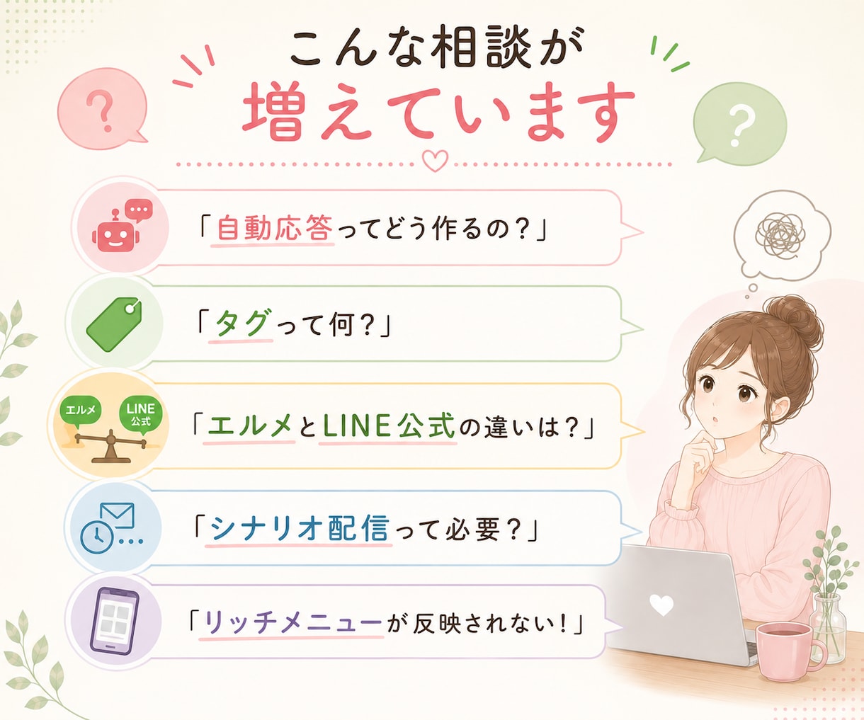 AI/LINE/Instagramの悩み整理します 実務経験をもとに丁寧にサポートします イメージ7