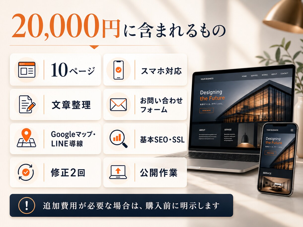 会社・店舗のホームページを3営業日で制作します 2018年設立の法人が制作｜3営業日で初稿を共有 イメージ3