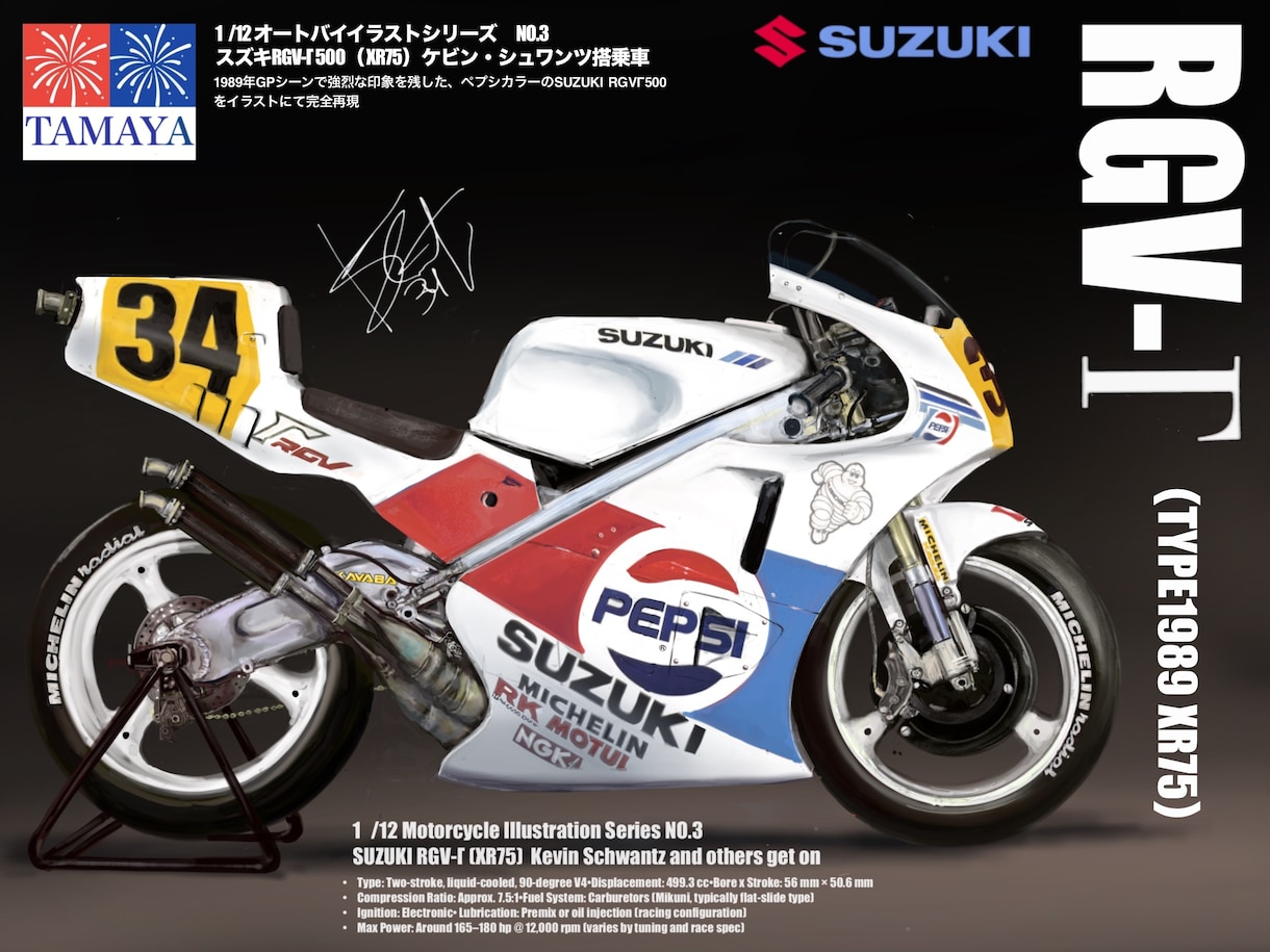 貴方のバイク、ボックスアートにします 愛車をプラモデルアート風に描きます【バイク・旧車】 イメージ6