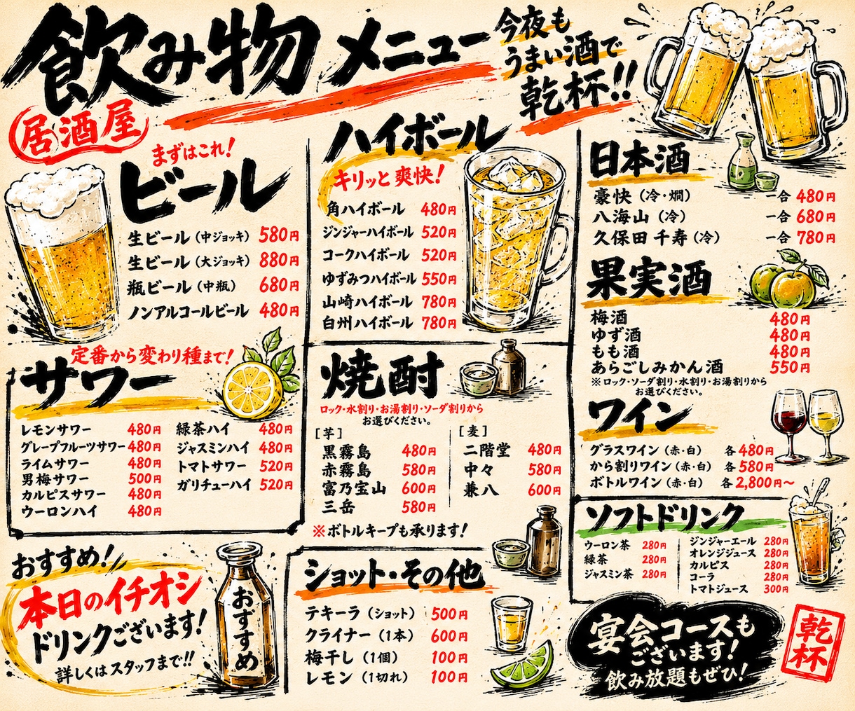 注文数アップを目指す手書き風メニュー作ります お客様の｢食べたい！｣を引き出し注文数・客単価UPをサポート イメージ5