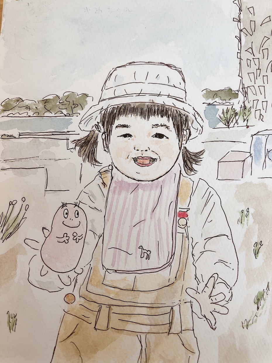 水彩画で似顔絵描きます お子さんの似顔絵やアイコン用の似顔絵描きます イメージ4