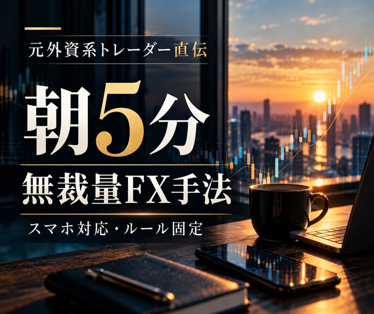 元外資系トレーダーが実践する朝5分手法を伝授します 複雑な分析は不要！エントリーから決済まで明確なルール イメージ1