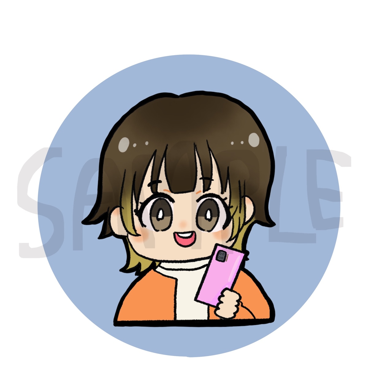 SNSでフォロワーUP⭐︎惹き寄せアイコン描きます 商用可！インスタTwitterブログLINEに目立つアイコン イメージ4