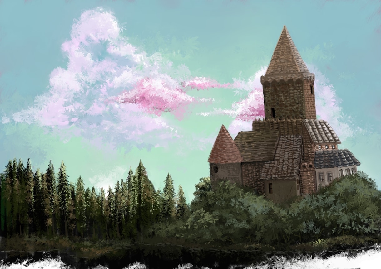 自然、幻想的、ファンタジー背景、風景描きます 古びた建物や怪しい生き物、排他的な空間も イメージ2