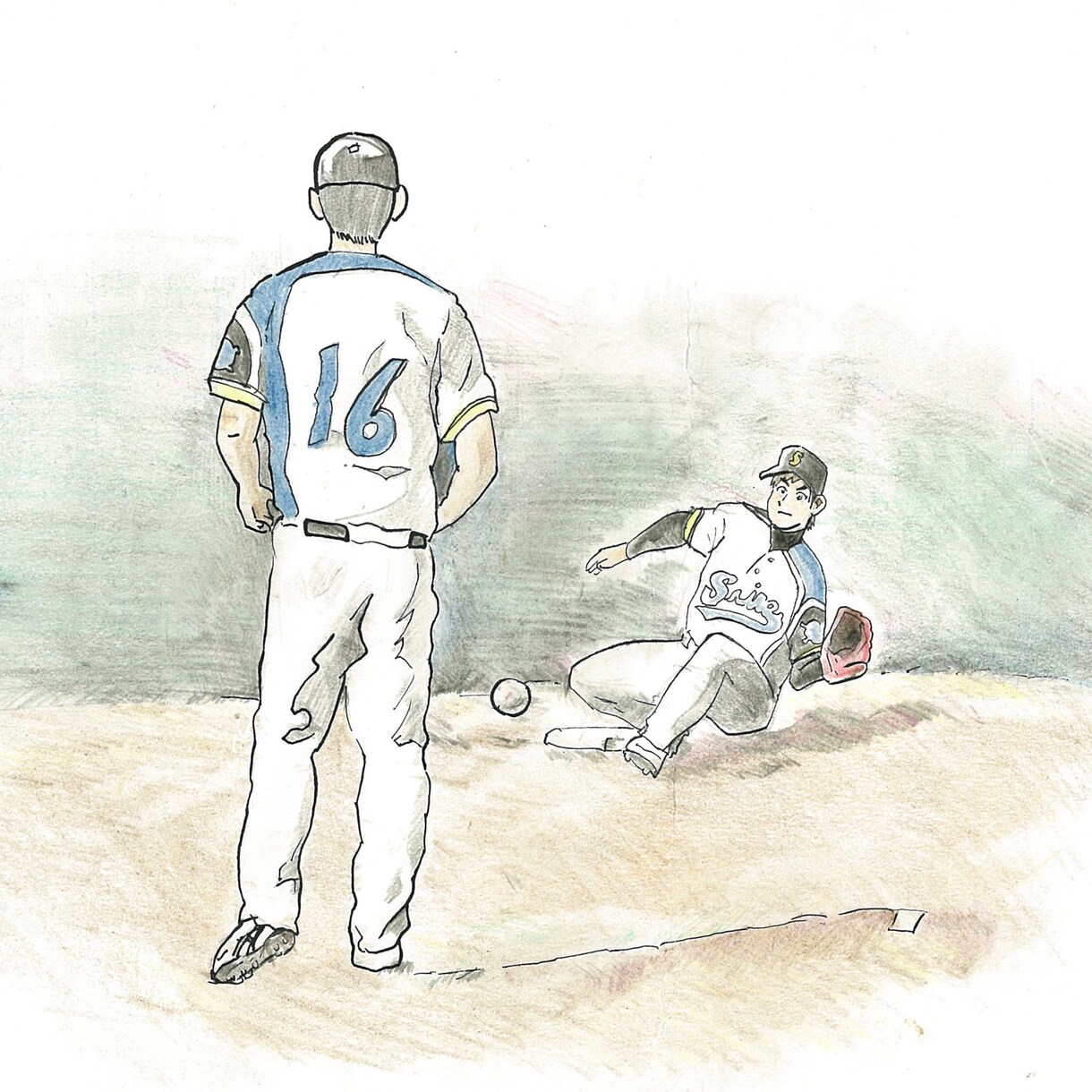 野球(スポーツ全般)のイラストや似顔絵を描きます 色鉛筆で描いた手書きのイラストなど イメージ8
