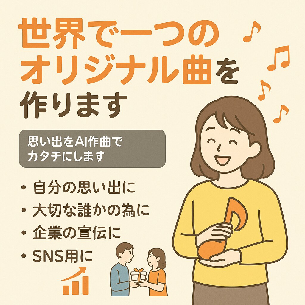 世界でひとつのオリジナルBGM制作します 思い出をAI作曲でカタチにします イメージ1