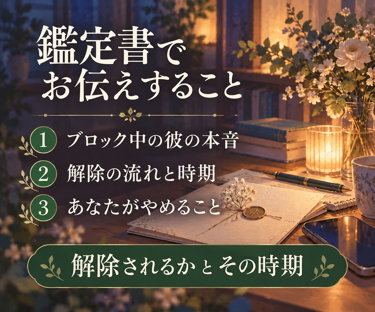 LINEブロック占い｜解除の時期と本音を鑑定します 【最短30分・詳細不要】ブロック中の彼の本音と解除の時期 イメージ6