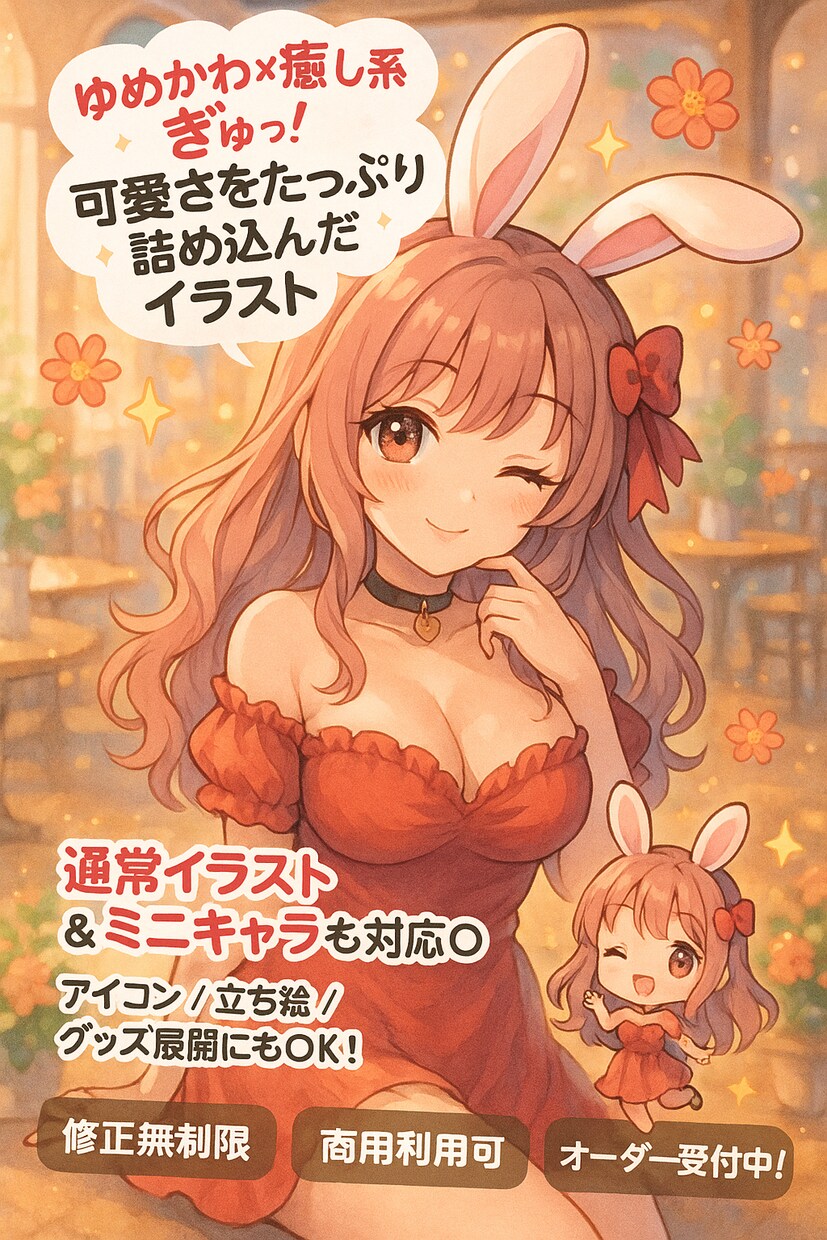 ゆめかわ・メルヘン・ガーリーなイラストを提供します きゅんっと心ときめく、あなただけの“ゆめかわ”をお届け♪ イメージ1