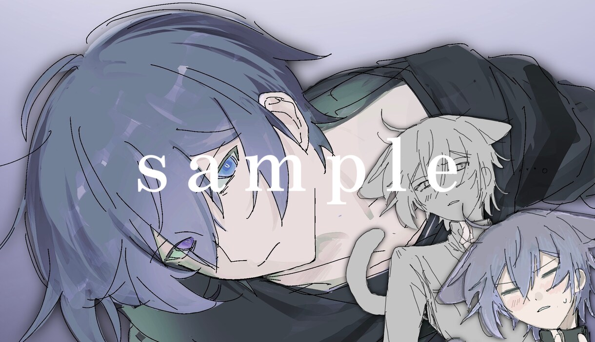 クール系の一枚絵 制作いたします SNSアイコンや動画のサムネ、立ち絵にお使いいただけます イメージ6