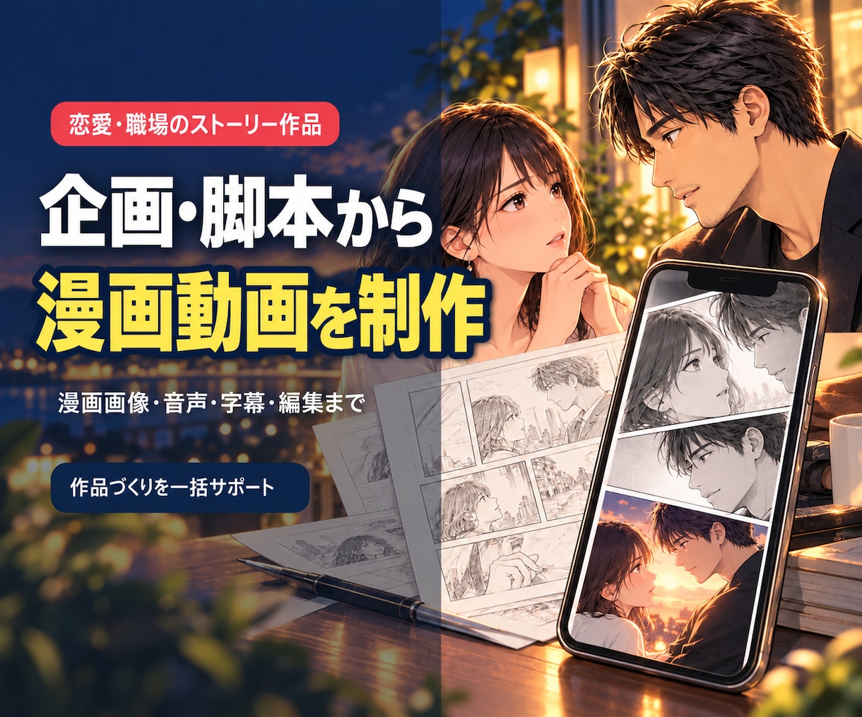 企画から漫画動画を制作します 企画・脚本から持ち込み編集まで対応 イメージ2