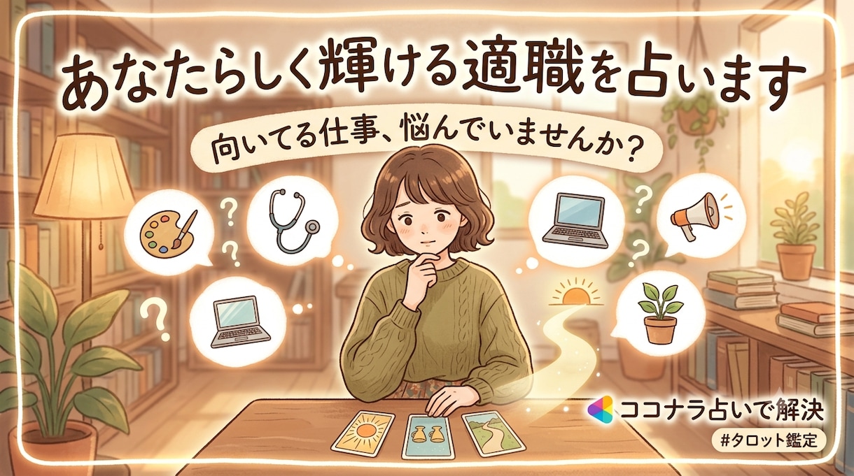あなたらしく輝ける仕事を占います 「向いている仕事がわからない。」そんなあなたへ イメージ1