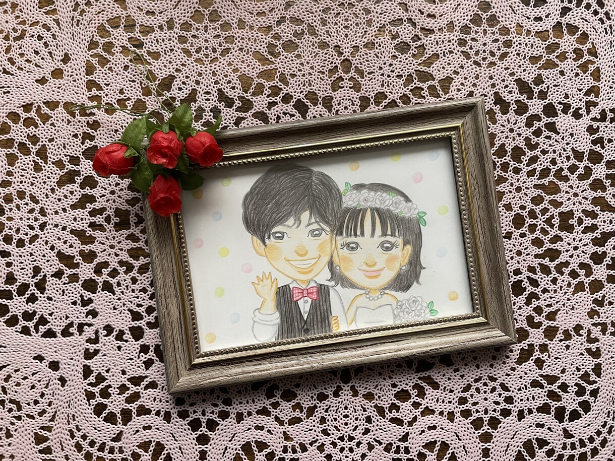 ウェディング似顔絵お描きします ウェルカムボードに！結婚式のペーパーアイテム用に！記念に！ イメージ5