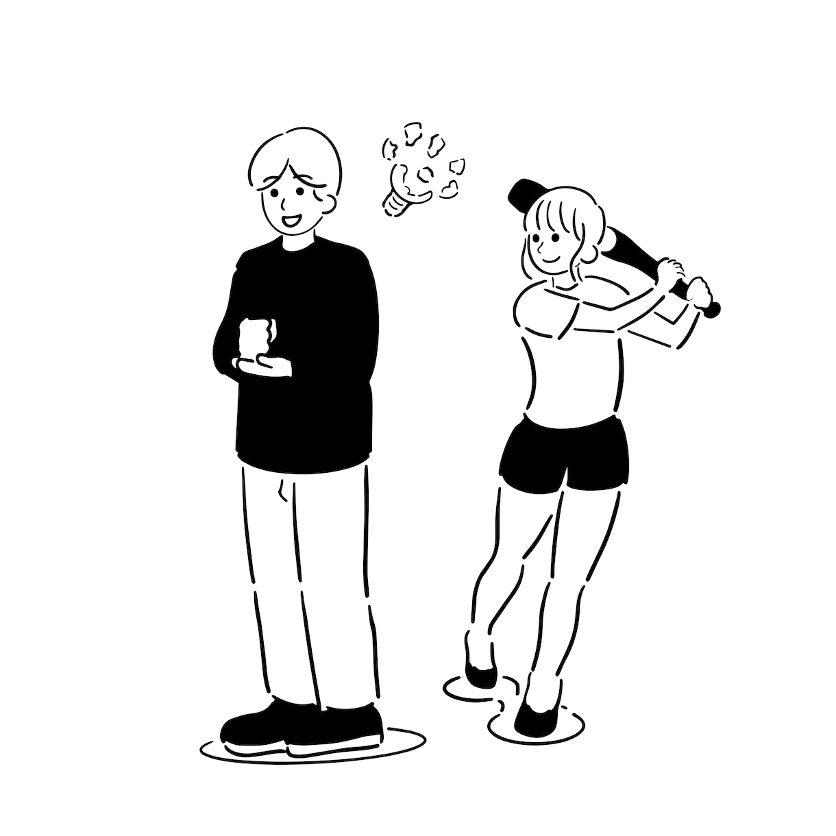 商用OK!シンプルでゆるいイラストをご提供致します 広告・ブログの挿絵やアイコンなど、あなたに合わせたイラスト イメージ9