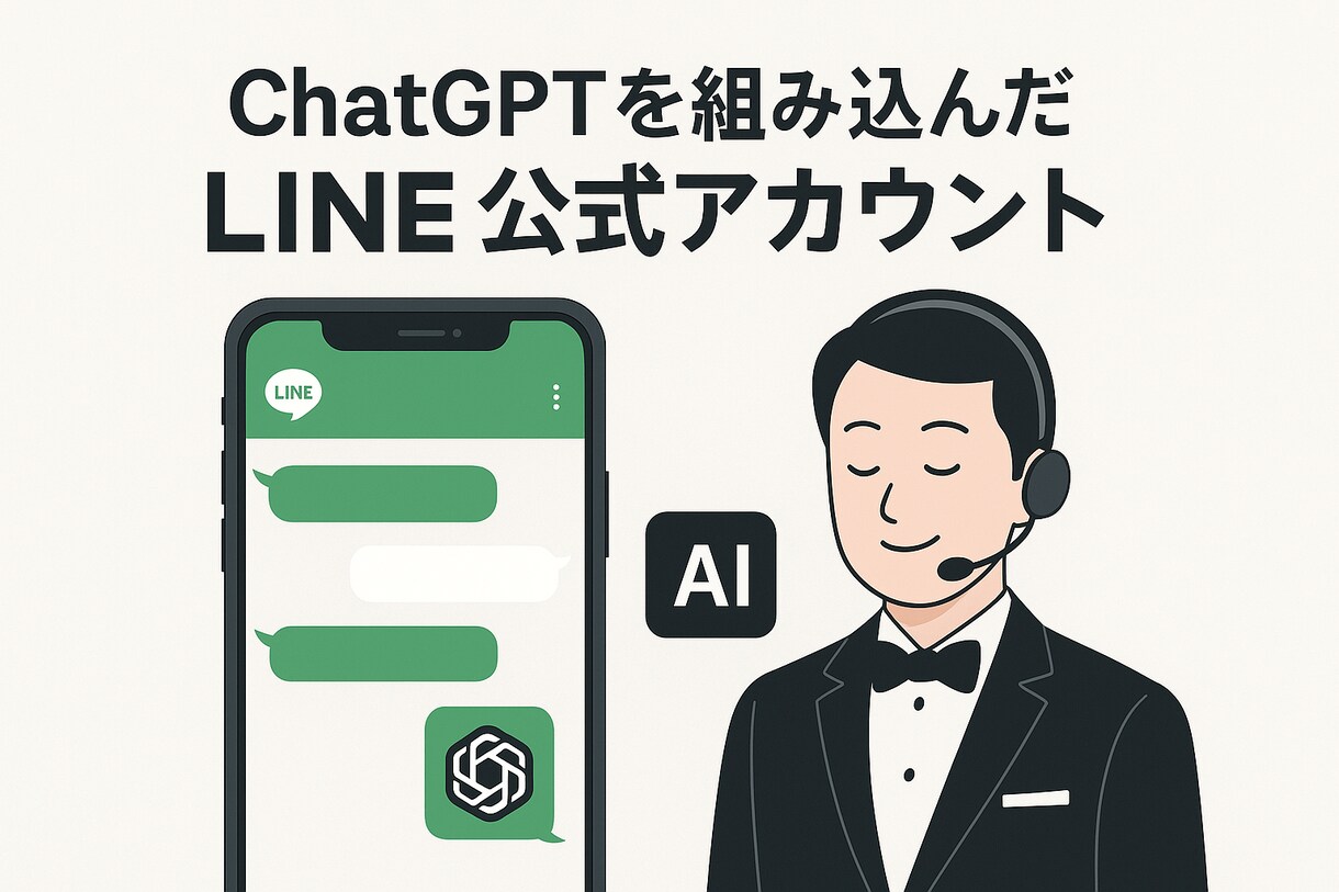 生成AIをLINE公式アカウントに組み込みます ChatGPTと連動したLINE公式アカウントを納品 イメージ1