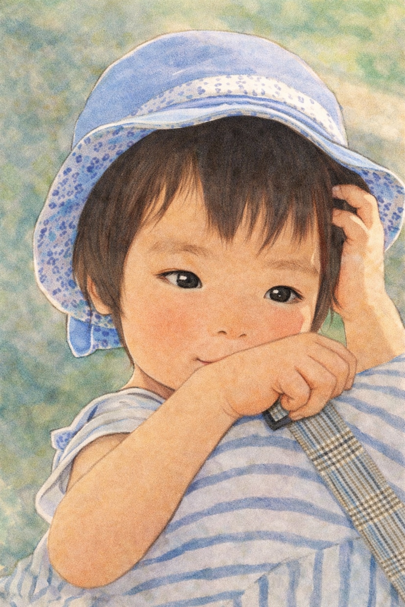 お写真からやさしい、温かみのあるイラスト作成します 記念・プレゼントに人気｜温かみある絵本タッチで仕上げます イメージ1