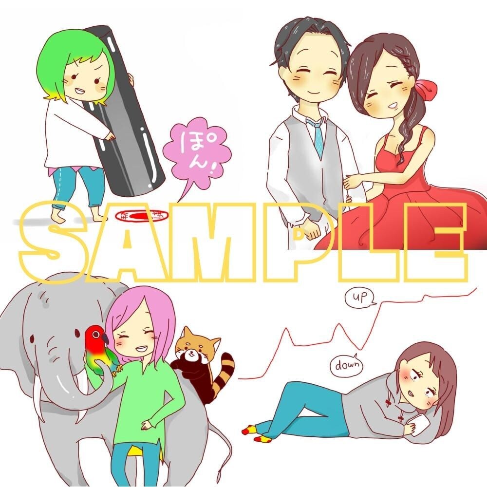 SNSやブログで使えるアイコンイラストを描きます Twitter・Instagram・ブログなどにおすすめ イメージ2
